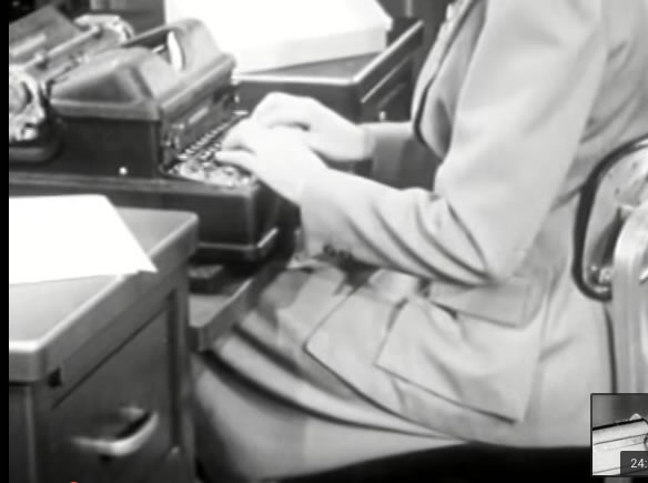 (Source: United States Navy Training Film. MN-1512a. Basic Typing Methods. 1943)